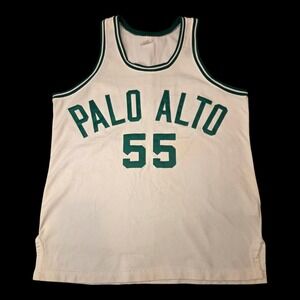 Vintage 70s/80s Basketball Jersey Palo Alto #55 Embroidered Sz 46 Power Mfg. Co.